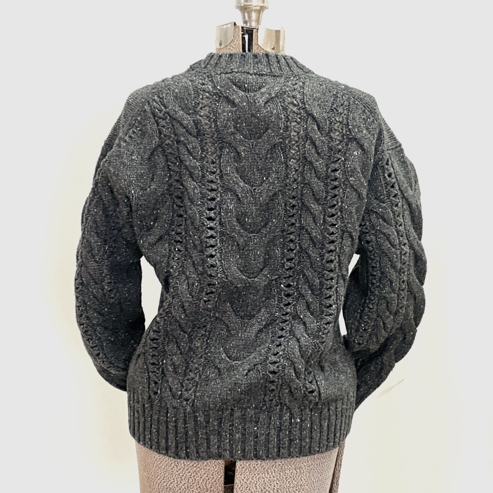 Aritzia Wilfred Bronco Cable Knit Wool Sweater XS Grey NWT - Picture 4 of 14